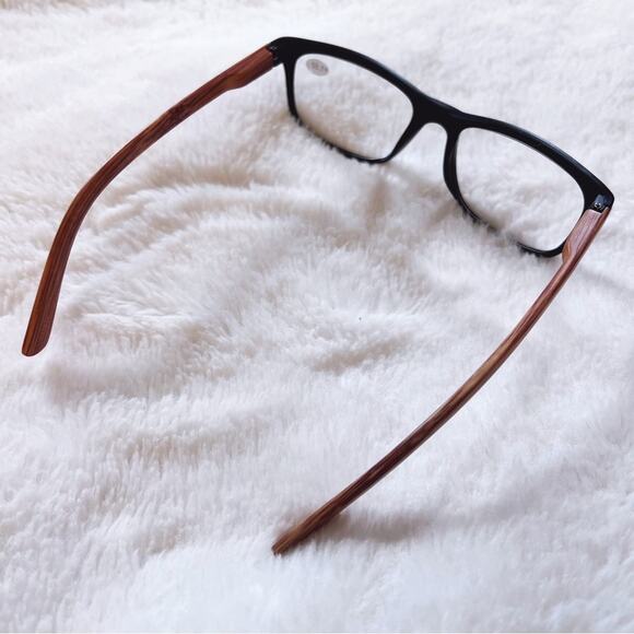 Owen Black with Light Wood Reader Glasses - Picture 2 of 11